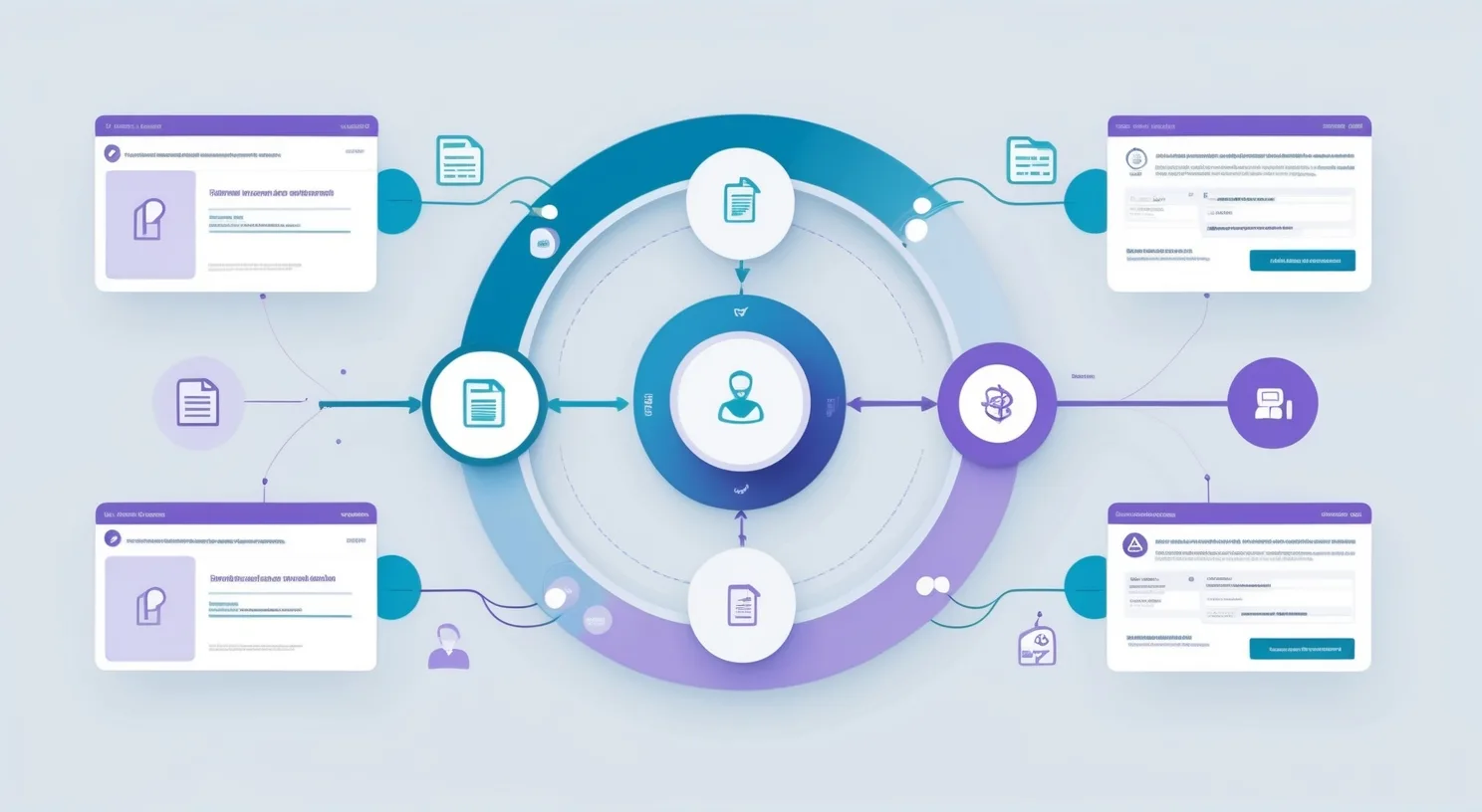 Credentialing workflow graphic showing verification, compliance checks, and payer approval steps for healthcare providers.